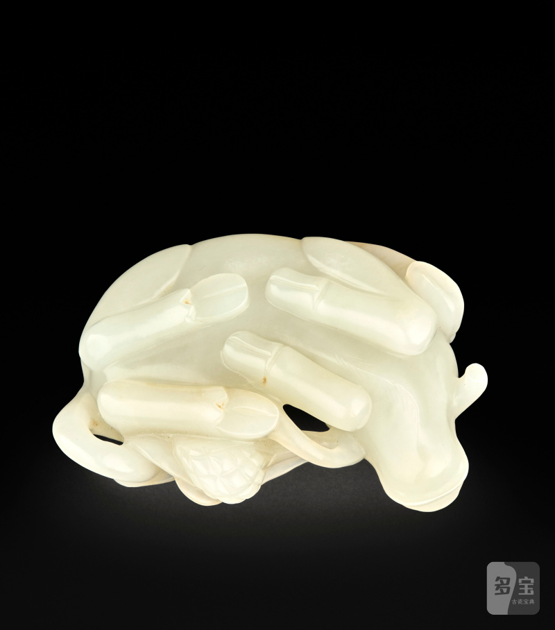 PETIT BUFFLE EN JADE BLANC  CHINE, DYNASTIE QING (1644-1911) - 图4